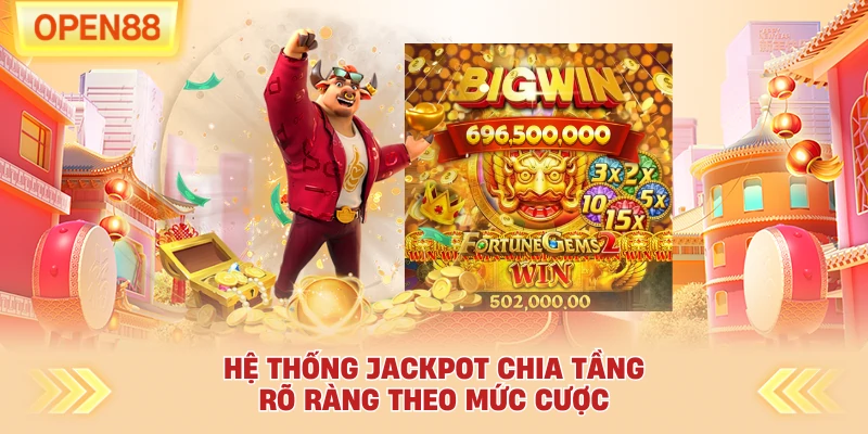 Hệ thống jackpot chia tầng rõ ràng theo mức cược